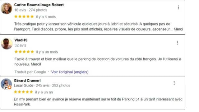 Parking p51 aéroport de Genève avis positifs
